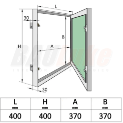 Wall hatch for painting BAULuke M40x40