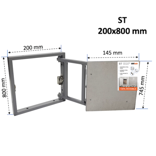 Ревизионный люк под плитку BAULuke ST20x80