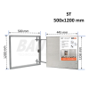 Inspection Door Magnetic Push Under Ceramic Tiles Steel Access Panel  BAULuke ST50x120