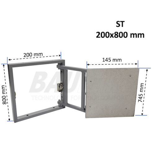 Revisionsluke unter der Fliese BAULuke ST20x80
