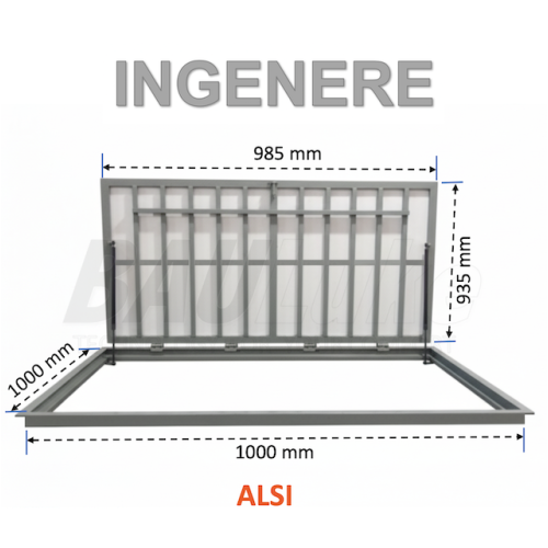 Outdoor Floor Hatch BAULUKE INGENERE 100x100 (ALSI)