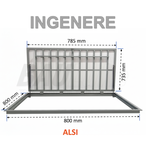 Outdoor Floor Hatch BAULUKE INGENERE 80x80 (ALSI)