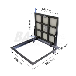 Põrandaluuk plaatide jaoks BAULuke G100x100 Põrandaluuk plaatide jaoks BAULuke G100x100