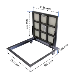 Põrandaluuk plaatide jaoks BAULuke G60x120P Põrandaluuk plaatide jaoks BAULuke G60x120P