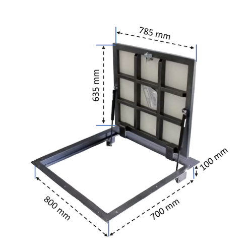 Grīdas revīzijas lūka zem flīzes BAULuke G70x80P