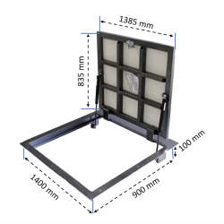 Põrandaluuk plaatide jaoks BAULuke G90x140P Põrandaluuk plaatide jaoks BAULuke G90x140P